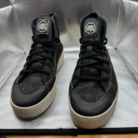 Size 11.5 Adidas Nizza 2 Black‎ Mens Mid Top Lace Up Sneaker Shoes GX6309 main image 7
